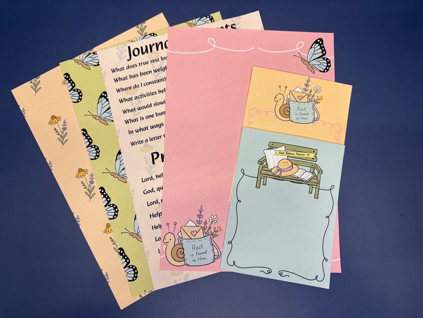 Rest With God Christian Journaling Kit | Faith Journal Supplies