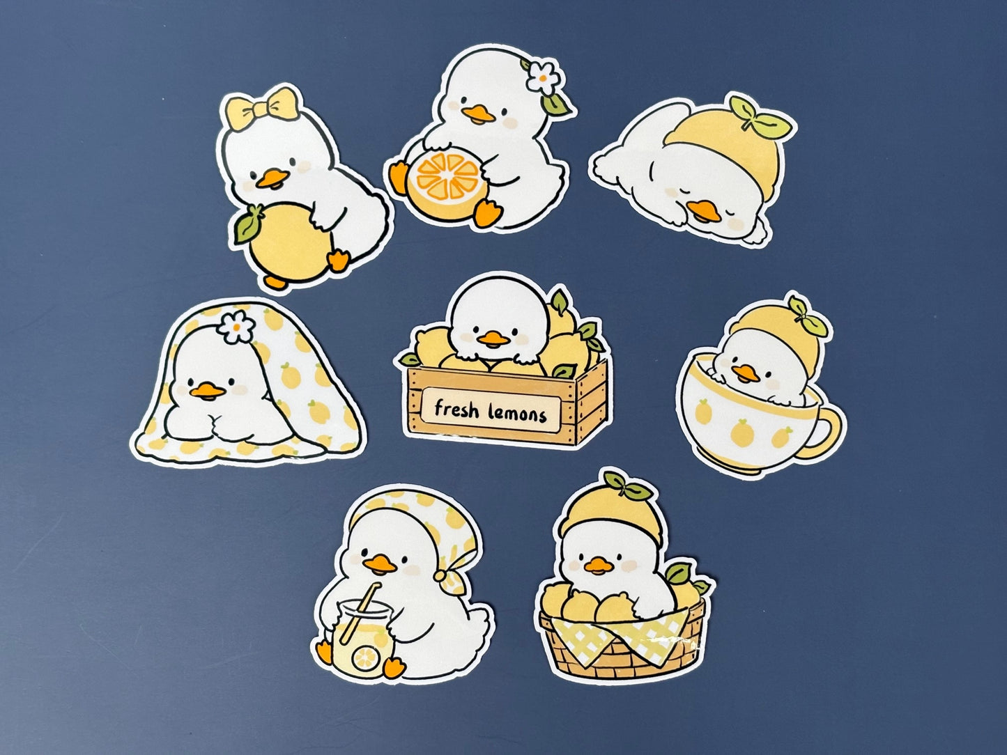 Lemon Ducks Journaling Kit – Papers, Stickers, Bookmark & Memo Pages