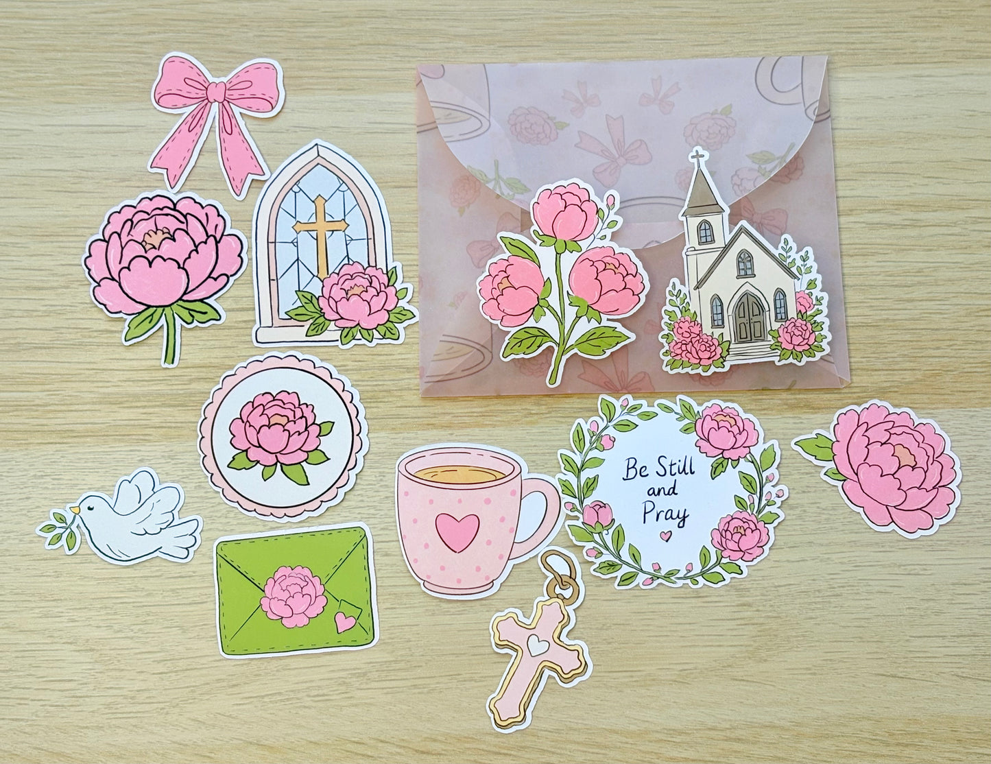 Prayers and Peonies Christian Journaling Kit | Faith Gift
