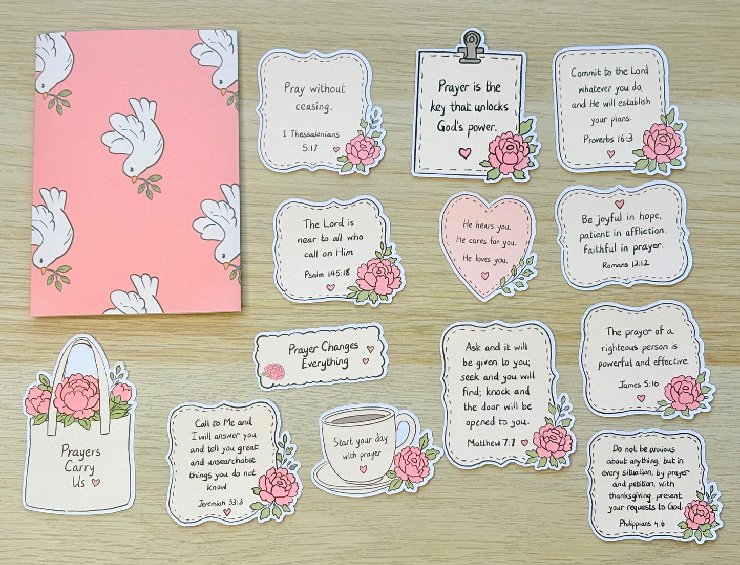Prayers and Peonies Christian Journaling Kit | Faith Gift