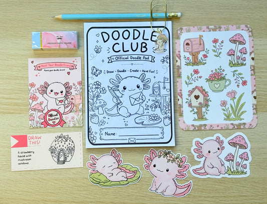 Axolotl Party Favor Pack for Kids Ages 7+ | Doodle Kit