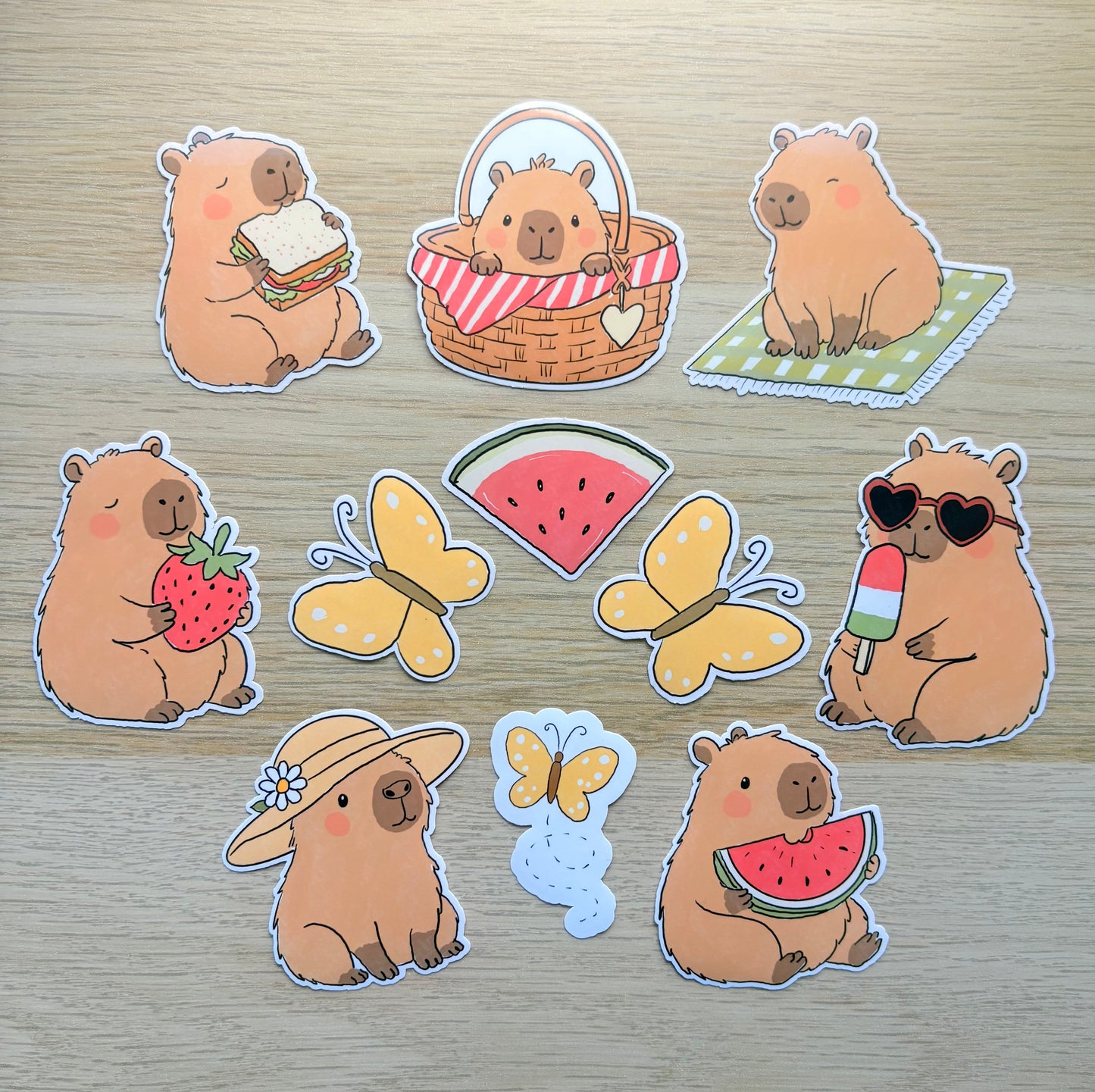 Capybara Picnic Journaling Kit | Stickers, Vellum & Bookmark