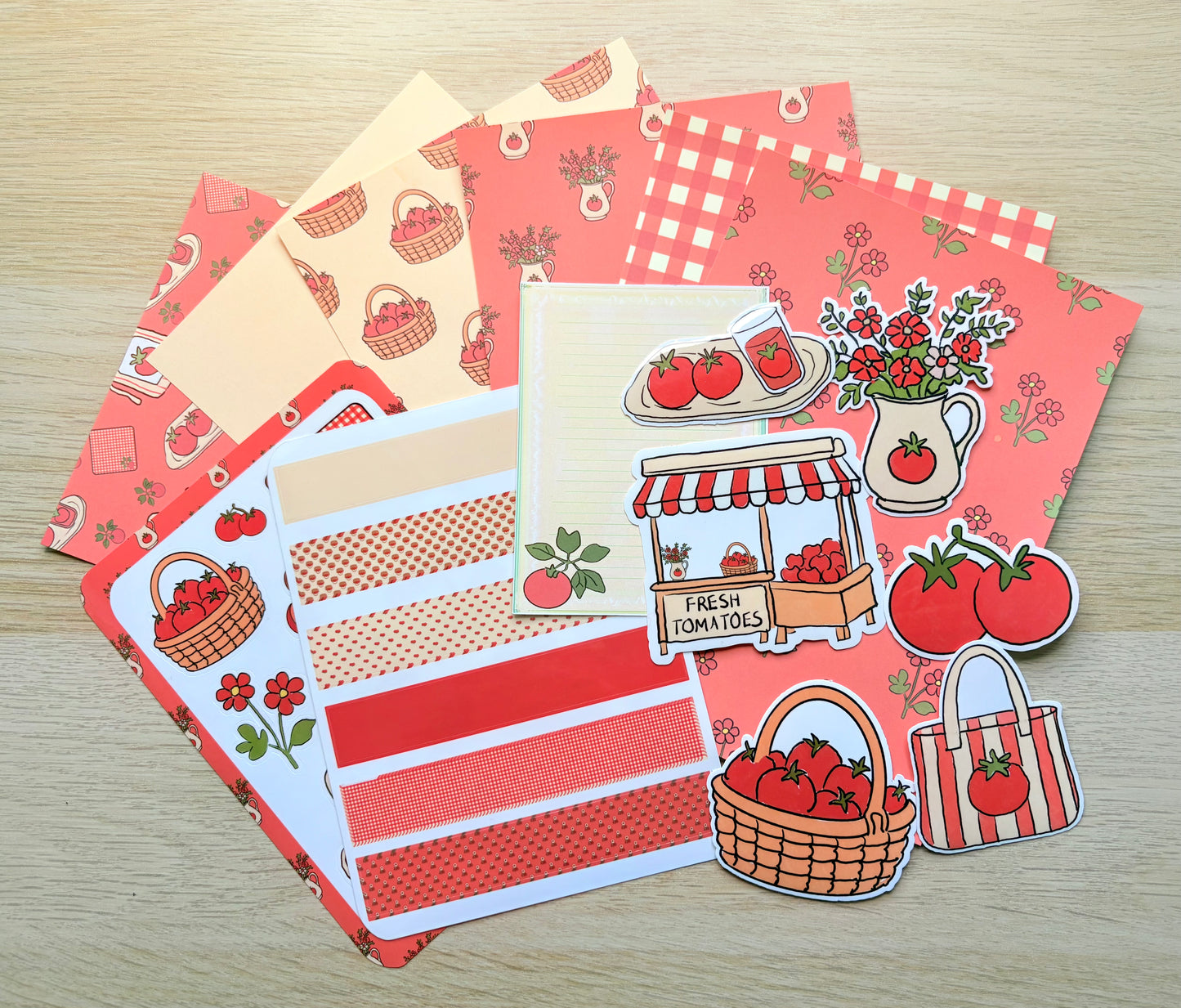 Summer Tomatoes Journaling Kit | Papers & Stickers