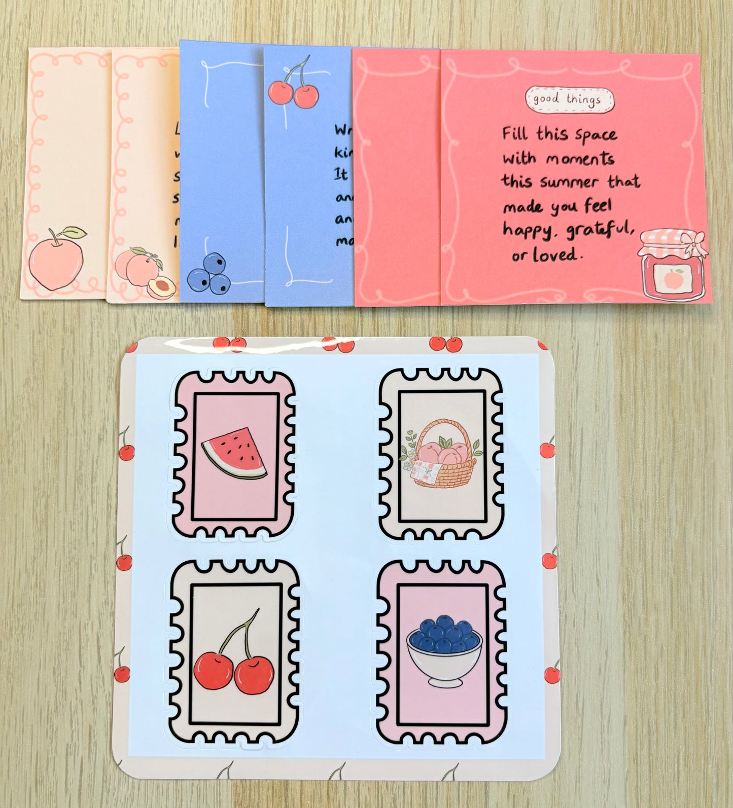 Peachy Summer Days Journaling Kit | Papers & Stickers