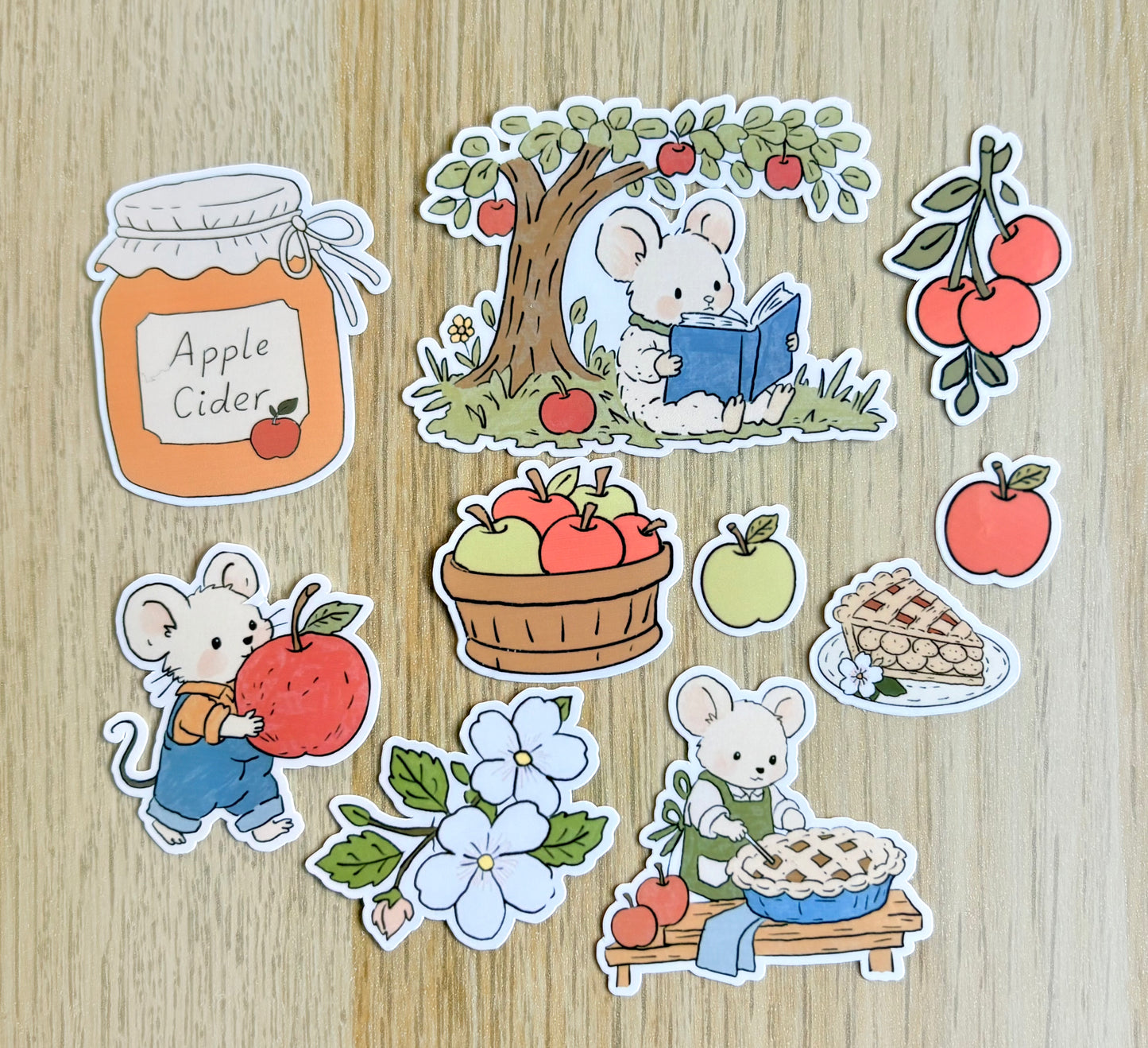 Apple Picking Journaling Kit | Fall Stickers, Papers & Bookmark