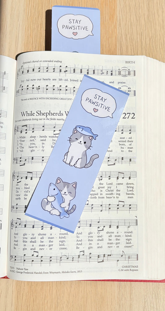 Sardine Cats Bookmark | Cute Laminated Cat Bookmark