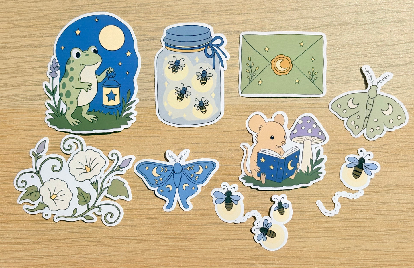 Night Garden Moonlit Notes Journaling Kit | Hand Drawn Stationery