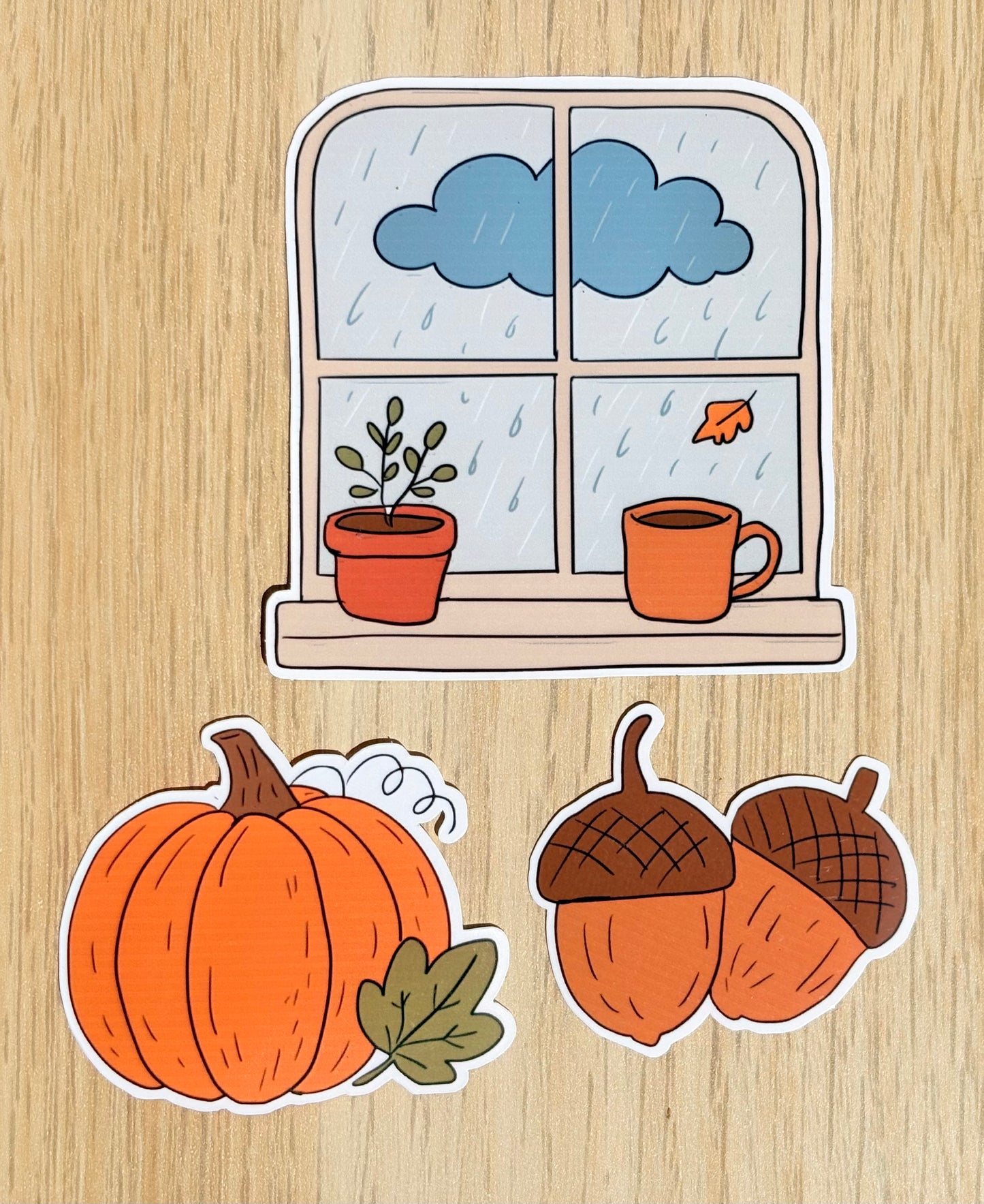 Fall Journaling Kit | Autumn Stationery, Hand Drawn Stickers, Ephemera, Journaling Cards & Bookmark