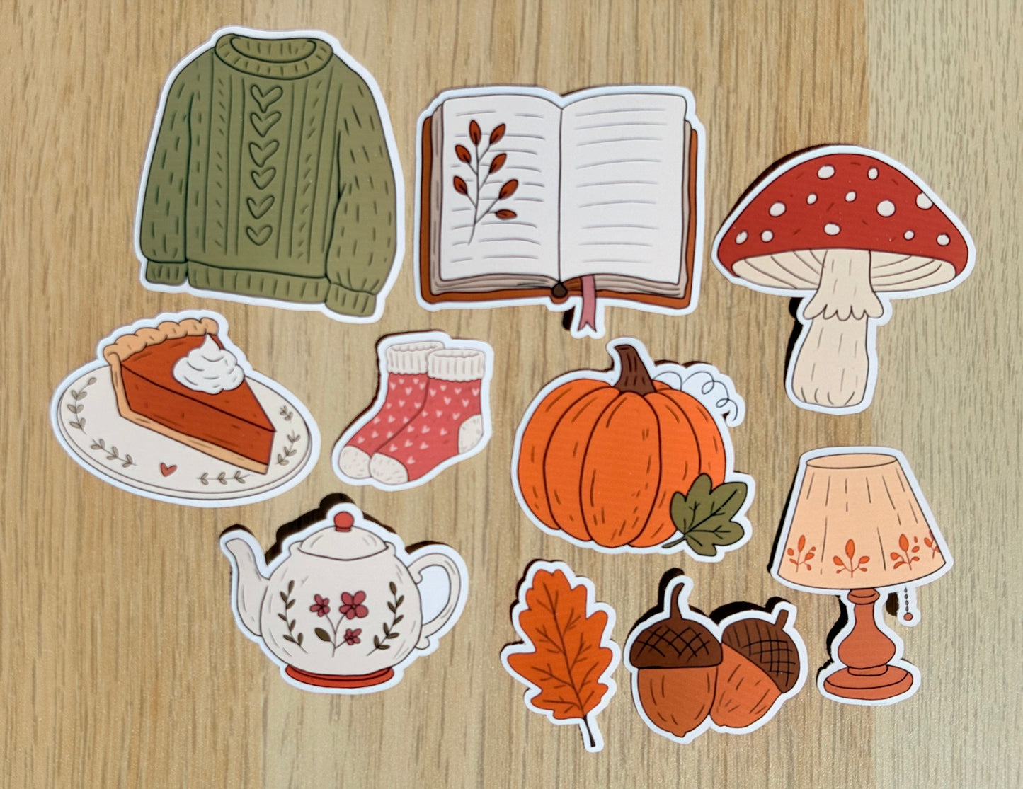 Fall Journaling Kit | Autumn Stationery, Hand Drawn Stickers, Ephemera, Journaling Cards & Bookmark