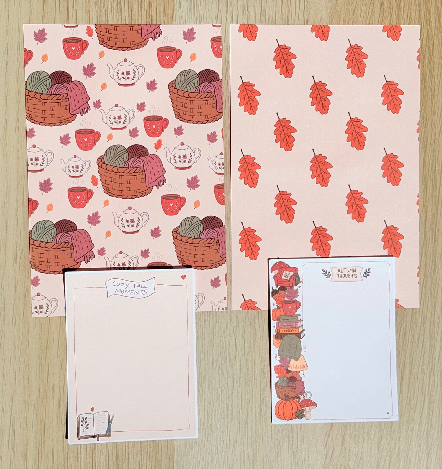 Fall Journaling Kit | Autumn Stationery, Hand Drawn Stickers, Ephemera, Journaling Cards & Bookmark