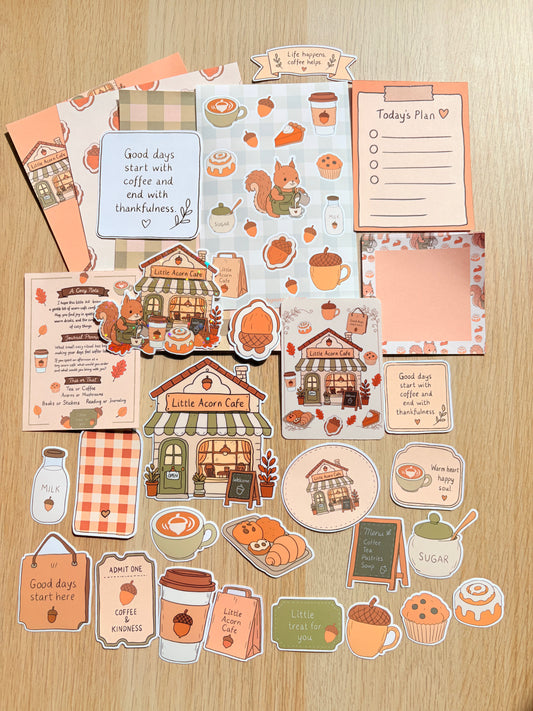 Little Acorn Cafe Journaling Kit | Peachy Journaling Club